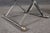 Steel and Brass Leather Upholstered X Form Jansen Style Stool For Sale - Image 9 of 10