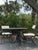 Maison Jansen Maison Jansen–Style Vintage Iron & Brass Bistro Set With Marble Top For Sale - Image 4 of 7