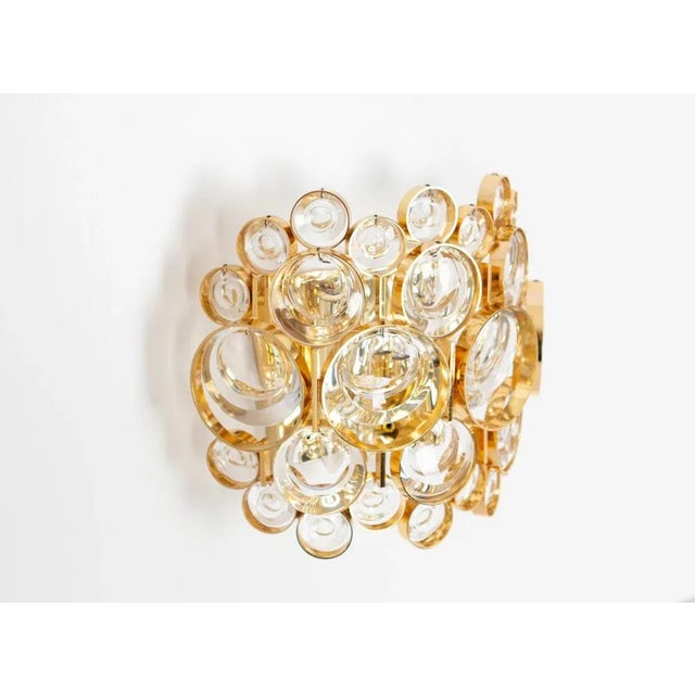 Gilded Brass and Crystal Sconces attributed to Palwa, Germany, 1960s, Set of 2 For Sale - Image 3 of 8