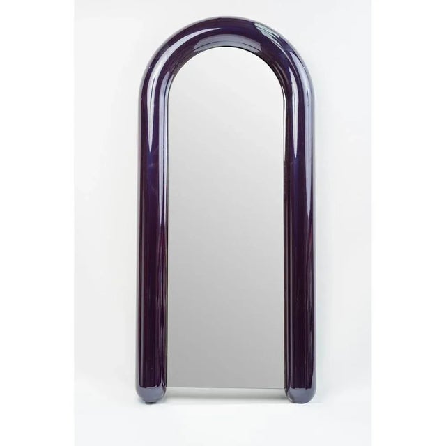 Soufflé mirror by luca nichetto. Materials: structure: menthol / coral / prune liquid-painted metal, mirror. Dimensions: w...