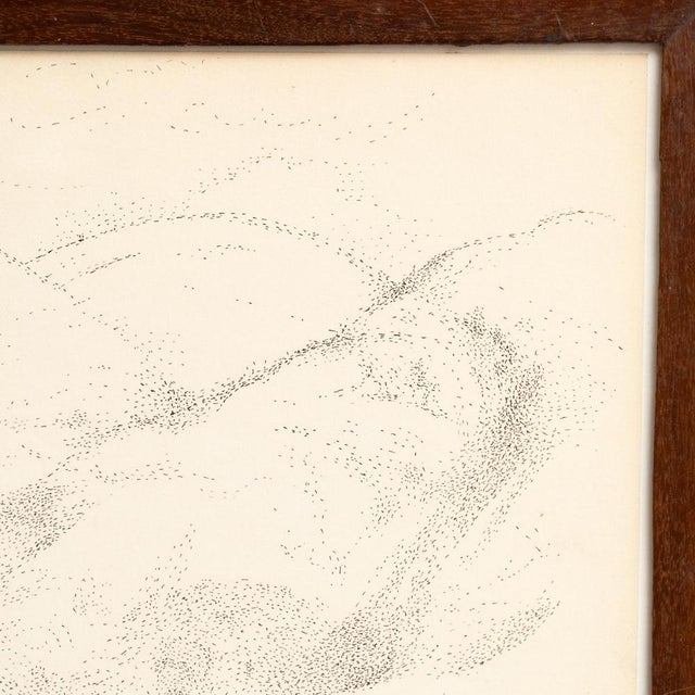 Paper Dora Maar, Pointillist Artwork, 1960, Ink on Paper, Framed For Sale - Image 7 of 13