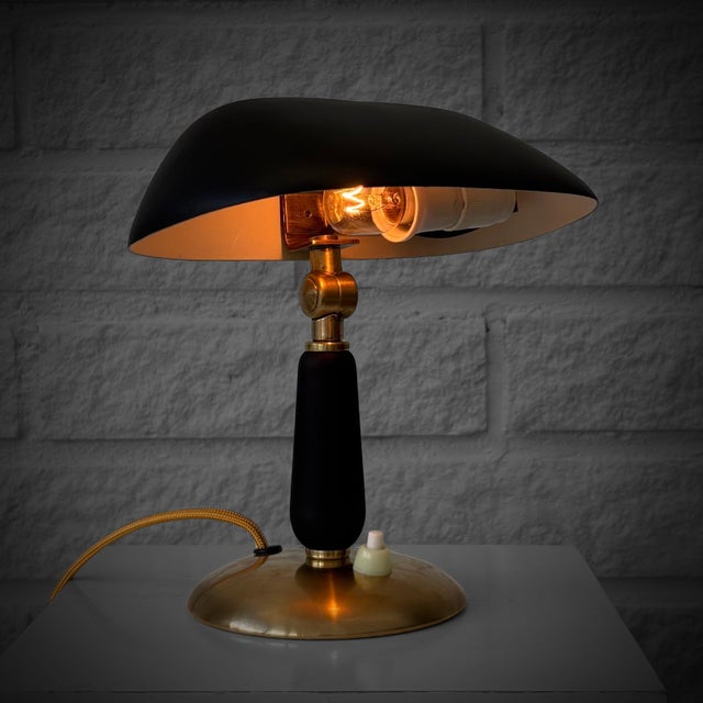Mid-Century Modern Modernist Table Lamp 31866 by Bertil Brisborg for Nordiska Kompaniet, Sweden, 1940s For Sale - Image 3 of 14