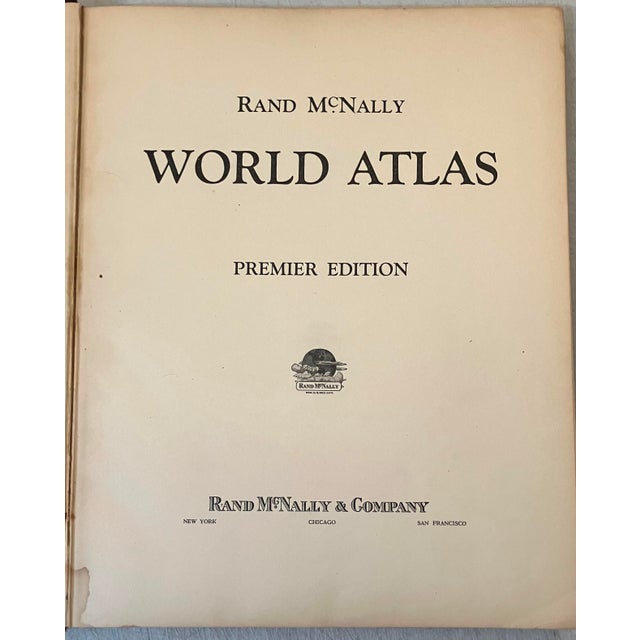 Traditional 1927 Rand McNally World Atlas - Premier Edition For Sale - Image 3 of 3