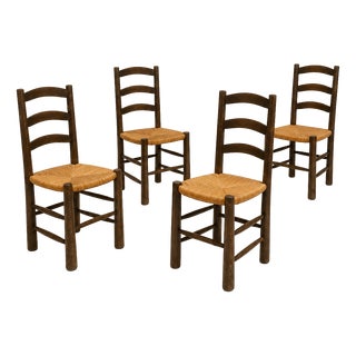 Vintage Chairs in the style of Perriand, 1960s, Set of 4 For Sale