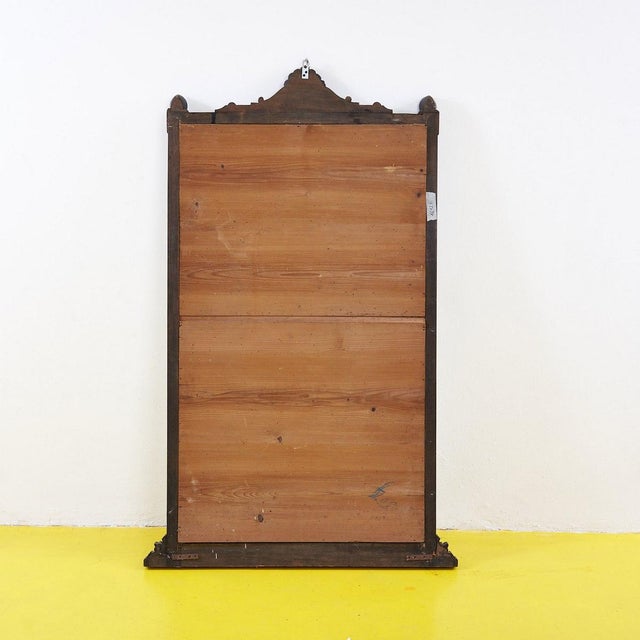 Black Antique Mirror with Decorations For Sale - Image 8 of 11