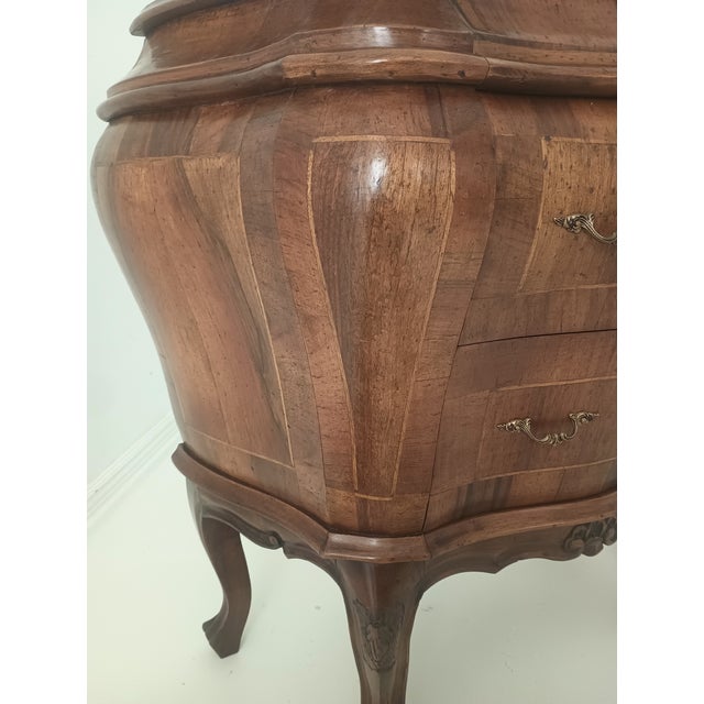 Vintage Italian Burl Wood Night Stands, A Pair For Sale - Image 15 of 18