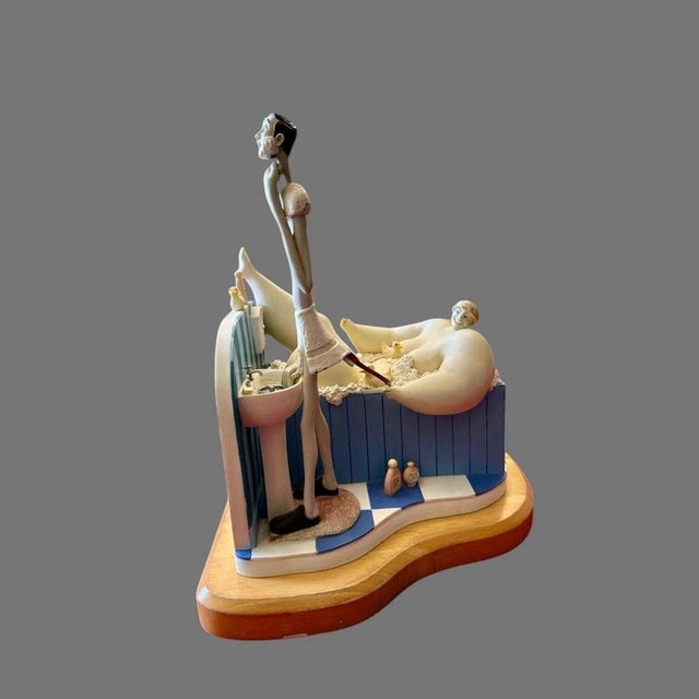 Peekaboo Figural Resin Sculpture in the style of Sarah Jane Szikora For Sale - Image 10 of 16