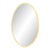Modern Brass Framed Oval Mirror For Sale