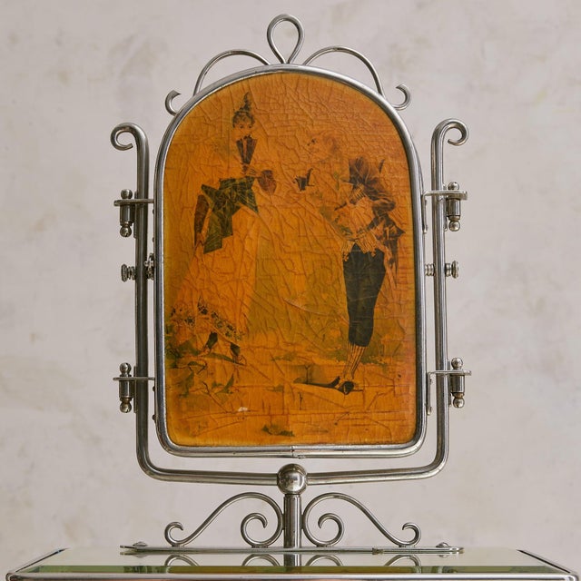 French Art Deco Vanity Mirror with Drawer, 1930s For Sale - Image 4 of 10