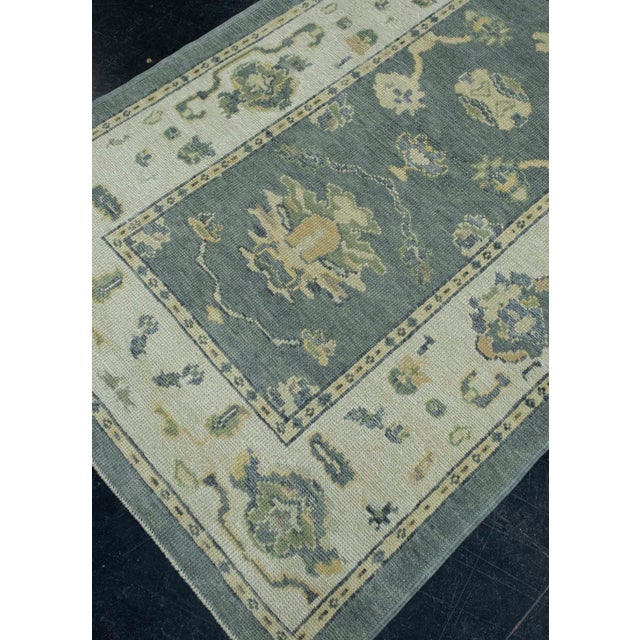 Turkish Turkish Oushak Rug 4' x 8'1" #18127 For Sale - Image 3 of 8