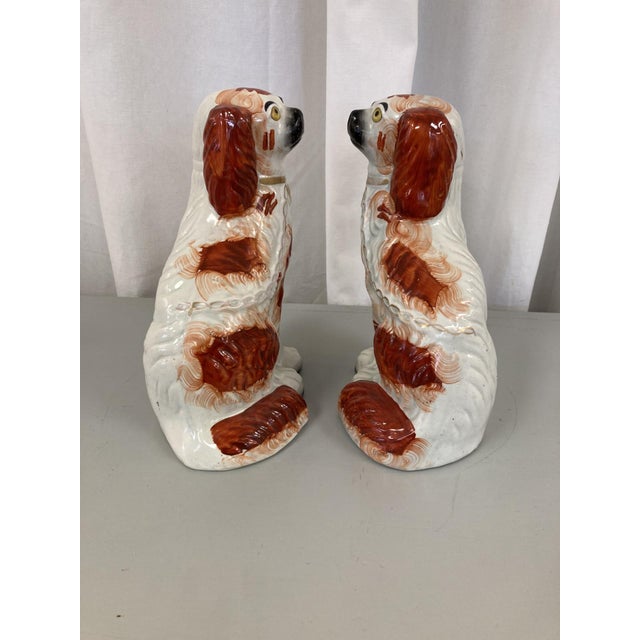 Victorian Pair of Staffordshire Terrers For Sale - Image 3 of 7