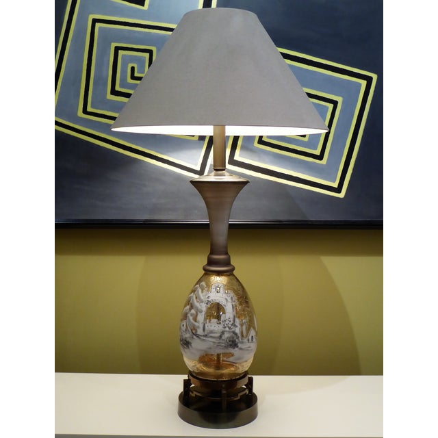 1940s Vintage Italian HandPainted Glass Table Lamp Chairish