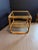 Late 20th Century Vintage Rattan Side/End Table With Glass Top For Sale - Image 4 of 5