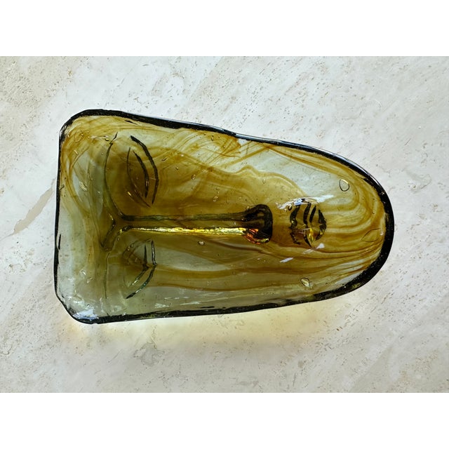 Kosta Boda Erik Hoglund for Kosta Boda Attributed Glass Face Mask Sculpture For Sale - Image 4 of 7