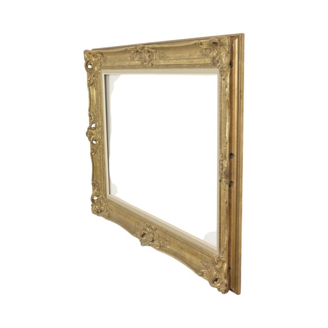 Baroque Large Baroque Gilded Frame, 1950s For Sale - Image 3 of 18