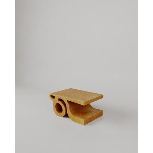 Travertino Giallo Joie Coffee Table by Esther Knopfler For Sale - Image 4 of 18