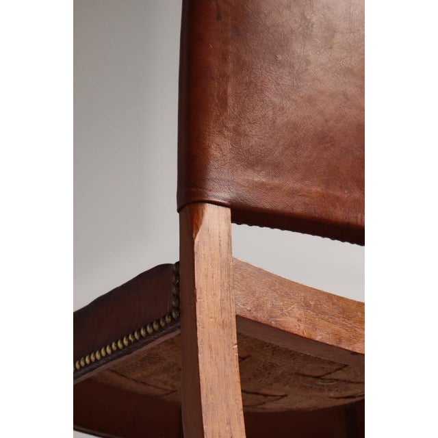 Red Chair in Oak and Nigerian Goat Leather by Kaare Klint for Rud. Rasmussen, 1937 For Sale - Image 13 of 18