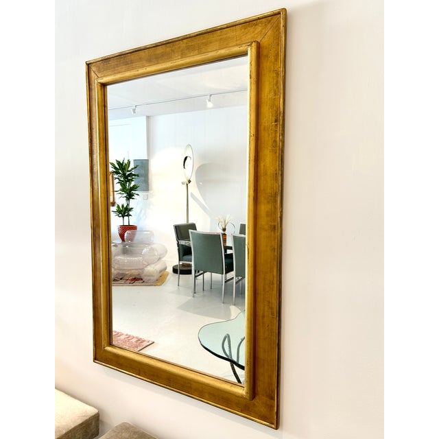 1940s Italian Gilt Wood Mirror For Sale - Image 5 of 12