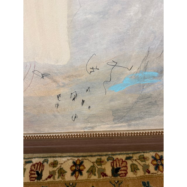 Wood Amethyst Home Flat White Abstract Print, Framed For Sale - Image 7 of 12