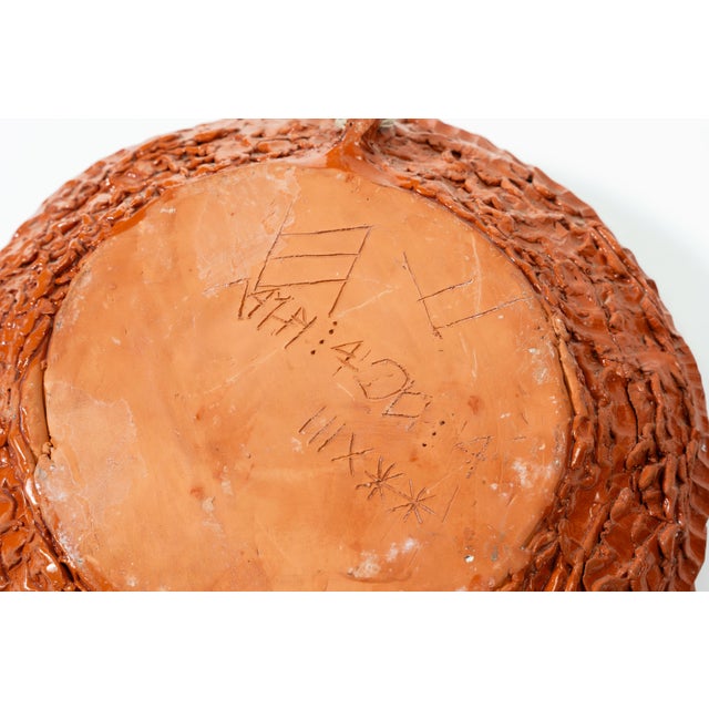 1960s Hungarian Studio Ceramic Miracle Deer Bowl with Runic Motifs, 1950s For Sale - Image 5 of 7