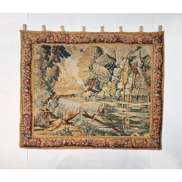 Mid 20th Century French Tapestry of Landscape For Sale - Image 10 of 11
