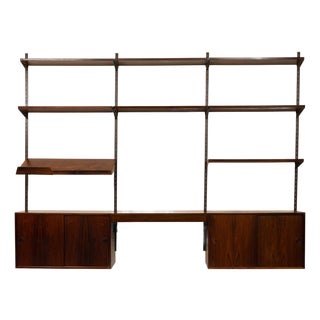 Vintage Kai Kristiansen's Fm Reolsystem Shelving System W/ Desk in Rosewood 1960s For Sale