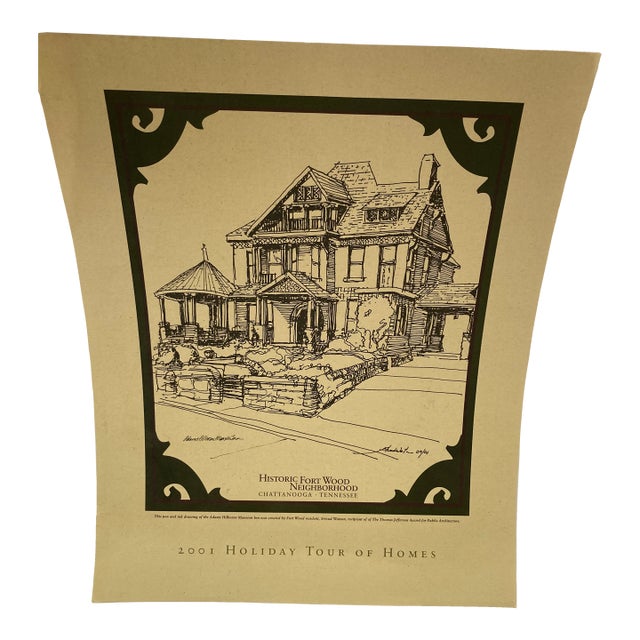 Vintage Pen and Ink Drawing by Stroud Watson For Sale