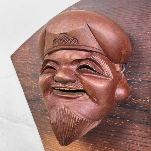 Brown Wooden Display of Gods Ebisu and Daikoku, Japan, 1920s For Sale - Image 8 of 11