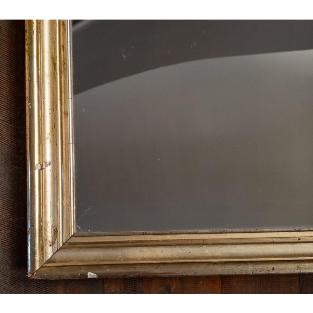 Wood 19th Century American Lemon Gold Decorative Picture Frame Wall Mirror For Sale - Image 7 of 10