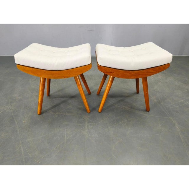 1960s Mid-Century Maple Wood Stools, Former Czechoslovakia, 1960s, Set of 2 For Sale - Image 5 of 16