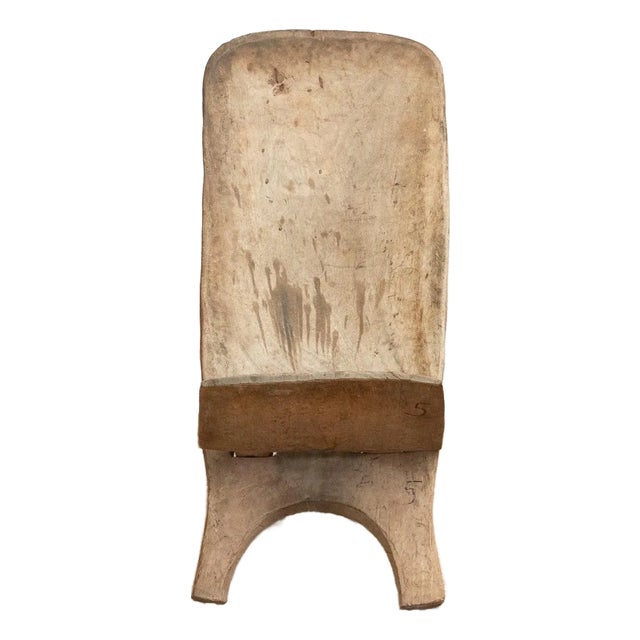 Oxidized Wood African Stargazer Chair For Sale