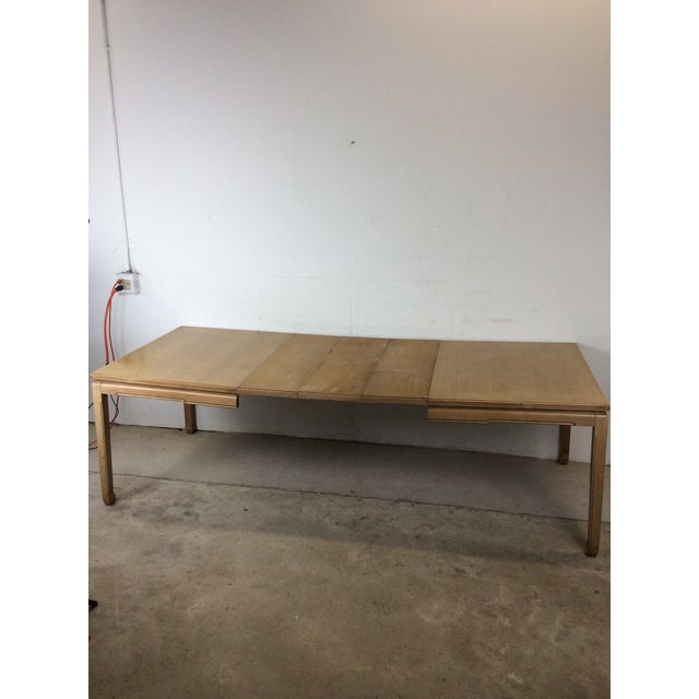 Mid Century Modern Dining Table With Limed Walnut Finish and 3 Leafs For Sale - Image 15 of 18