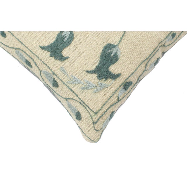Vintage Rustic Walmsley Kilim Suzani Handmade Pillow For Sale - Image 4 of 9