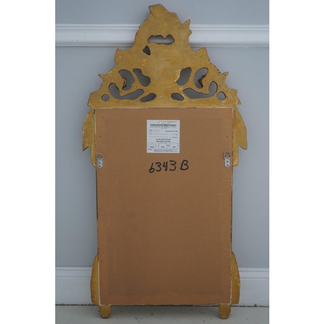 Friedman Brothers #6343 Small Gold Carved Beveled Mirror For Sale - Image 9 of 10