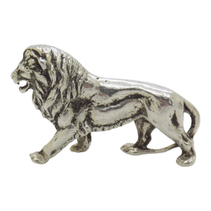 Vintage Italian Handmade Genuine Silver Lion Large Detailed Solid Figurine Sculpture