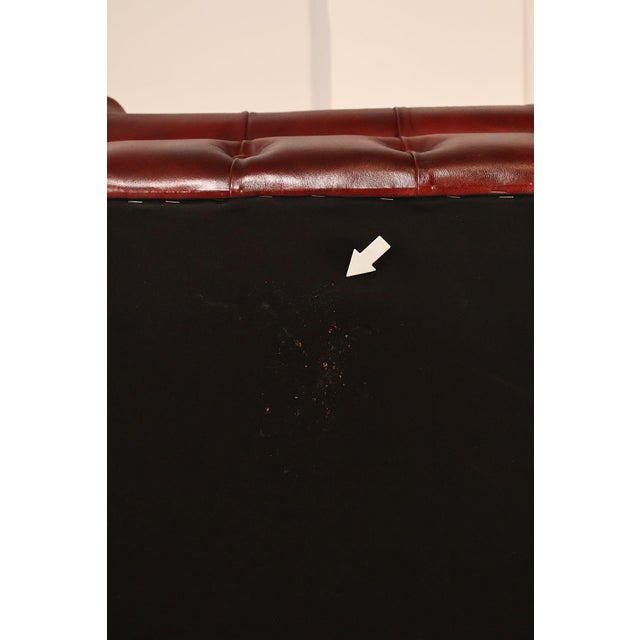 Chesterfield Style Oxford Red Leather Sofa For Sale - Image 17 of 17