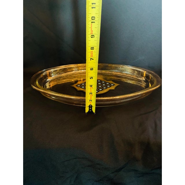 Vintage Culver Ltd. "Valenica" Pattern Pyrex Server/Platter For Sale - Image 11 of 13