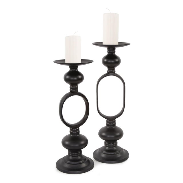 Black Zara Open Pillar Holder- Short For Sale - Image 8 of 10