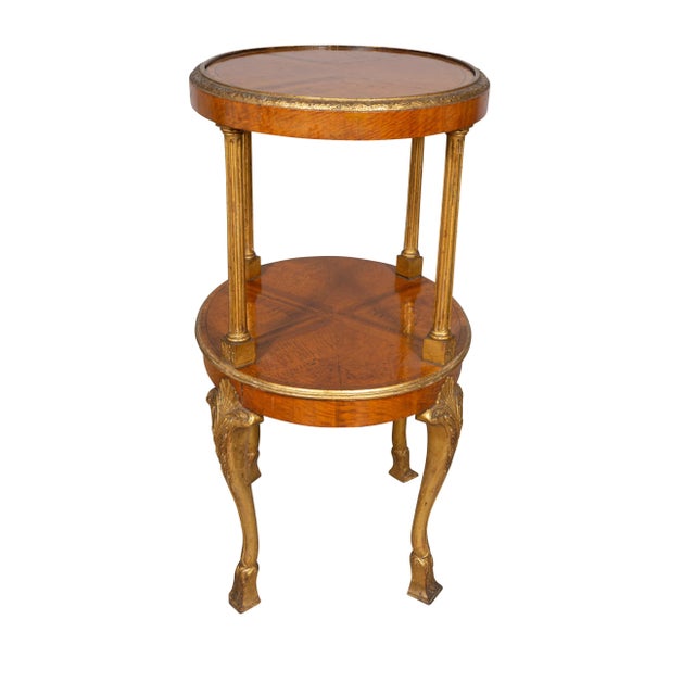 Edwardian Satinwood and Gilded Table For Sale In Boston - Image 6 of 13