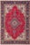 Vintage Shabby Chic Tabriz Red/Blue Wool Rug - 6'9'' X 9'5'' For Sale - Image 9 of 9