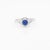 Late 20th Century Star Sapphire Cabochon & 14k White Gold Art Deco Style Filigree Ring For Sale - Image 5 of 11