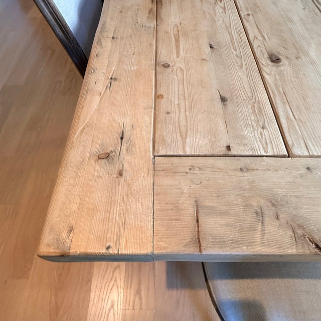 RH Salvaged Wood Gun Barrel Extension Dining Table Designed by artisan Timothy Oulton, this table is handcrafted from...