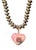 Rhodochrosite Heart Necklace With Spinel, 14k Gold & Pyrite For Sale - Image 9 of 13