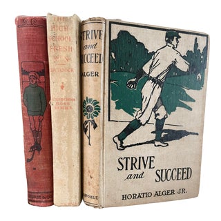 Antique Decorative Books- Set of 3 For Sale