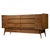 Long Large Mid-Century Modern Walnut Dresser With Brass Accents For Sale - Image 6 of 16