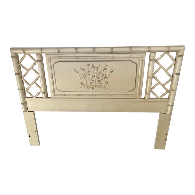 Vintage Chinoiserie Dixie Aloha Faux Bamboo Queen Headboard Chairish