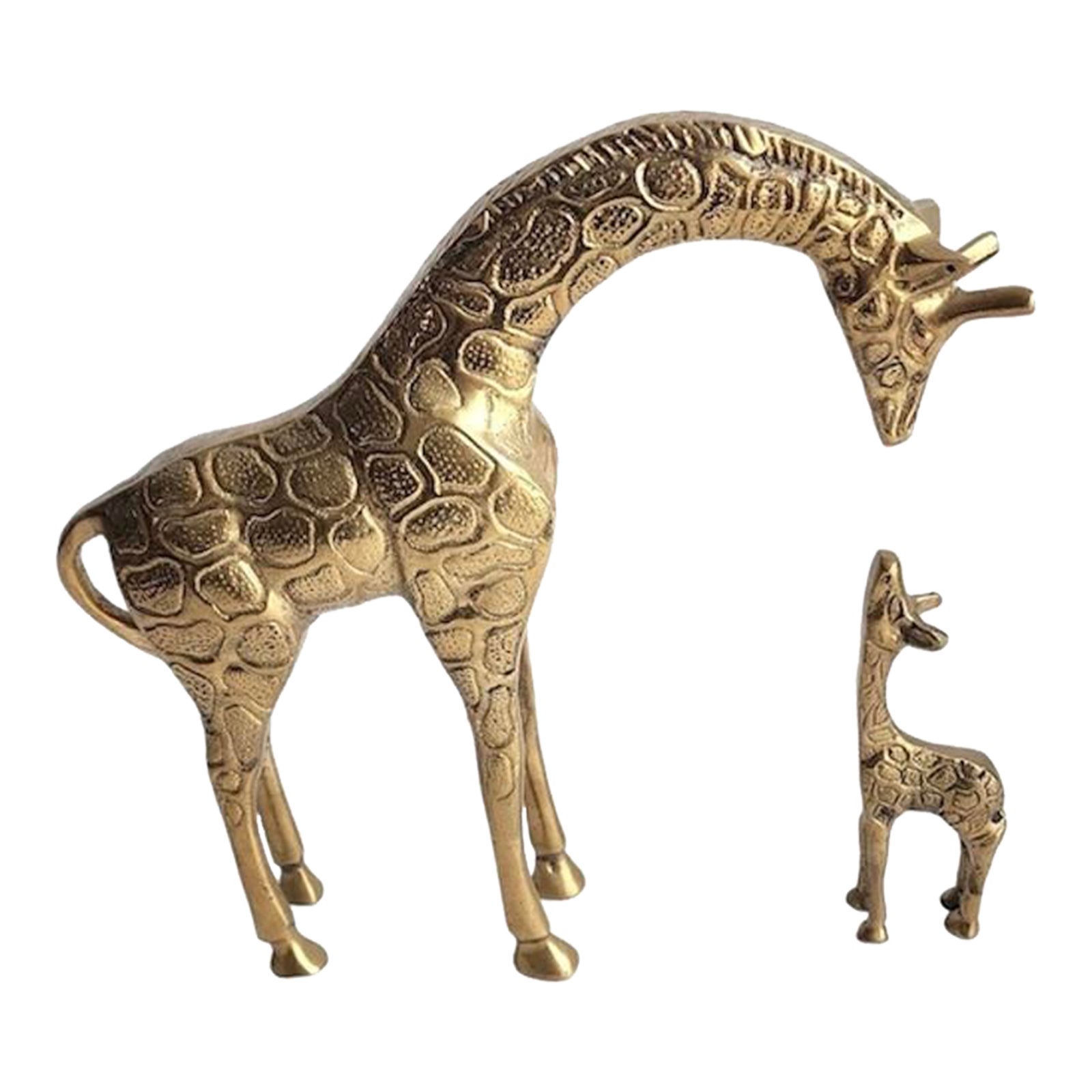 Vintage Brass Giraffe Statue Momma & Baby a Pair Chairish