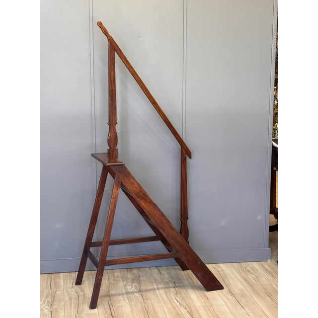 French Late 18th Century French Mahogany Library Steps For Sale - Image 3 of 16