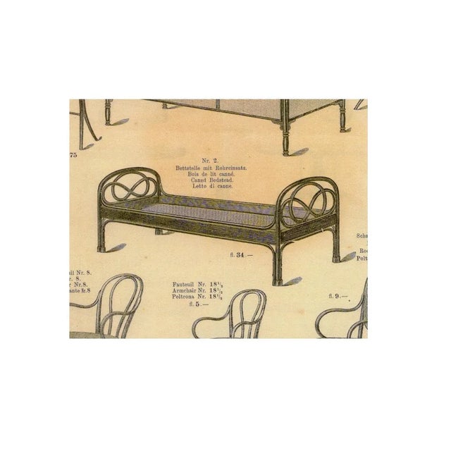 Set of Nr. 2 Beds from Thonet, 1879 For Sale - Image 3 of 5