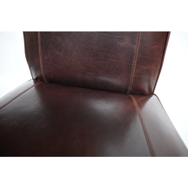 Pair of Leather Dining Chairs Mulholland Brothers For Sale - Image 17 of 18